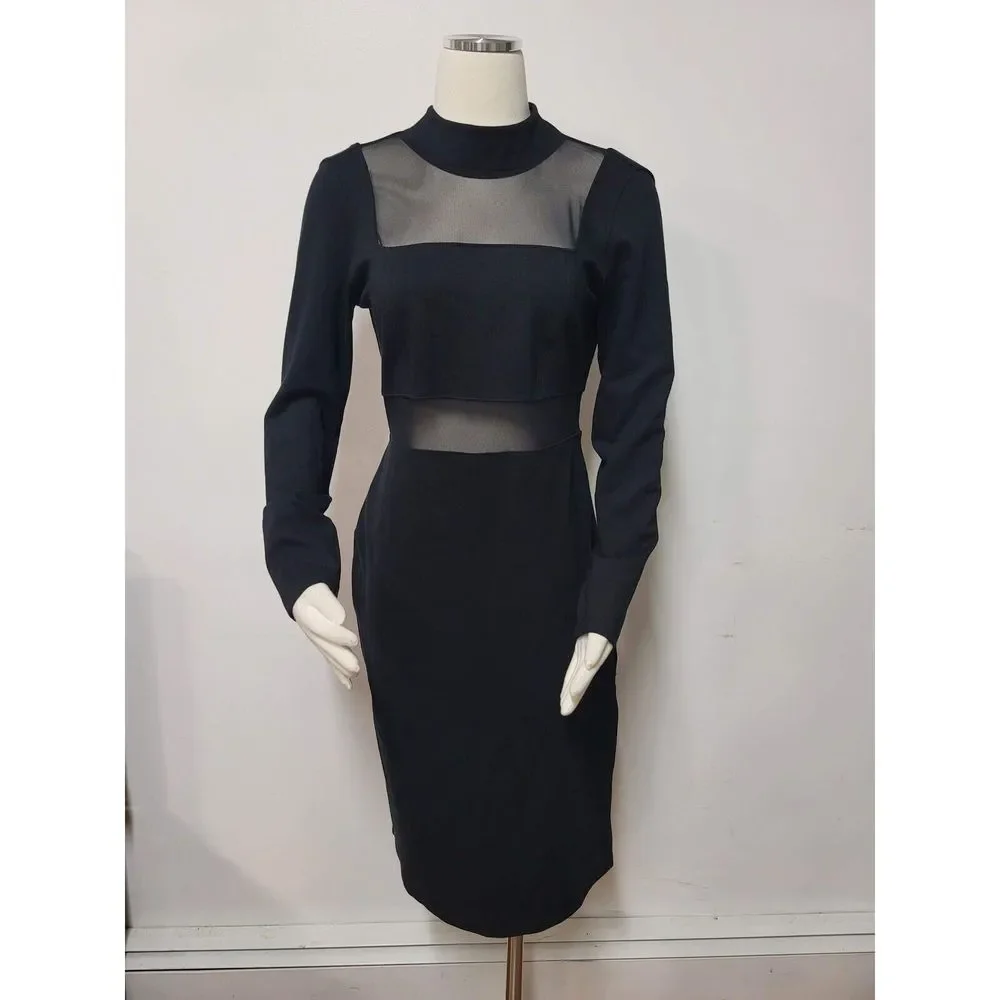 Anthropologie Maeve Sheer Side-Slit Dress Size M - Picture 4 of 6